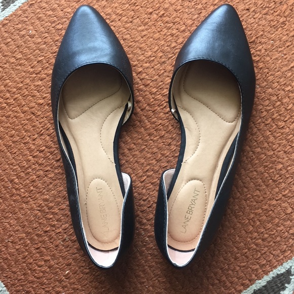 Lane Bryant Shoes - Black Flats with cutout side Lane Bryant Shoes - Black Flats with cutout side